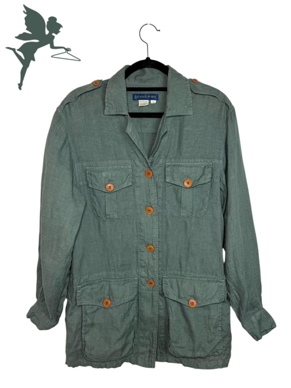 VINTAGE BANANA REPUBLIC Linen Safari Jacket